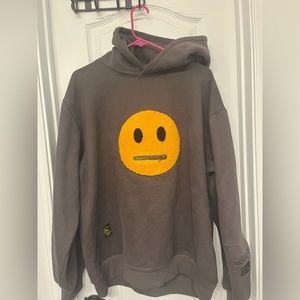 Smiley Utility Zip Oversized Hoodie size XL